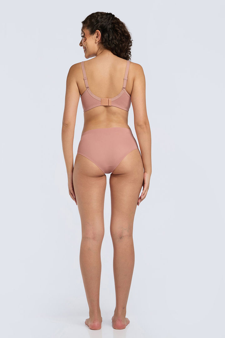 Amante Non Padded Non Wired Cotton Daily Support Bra - Cameo Brown — image 6